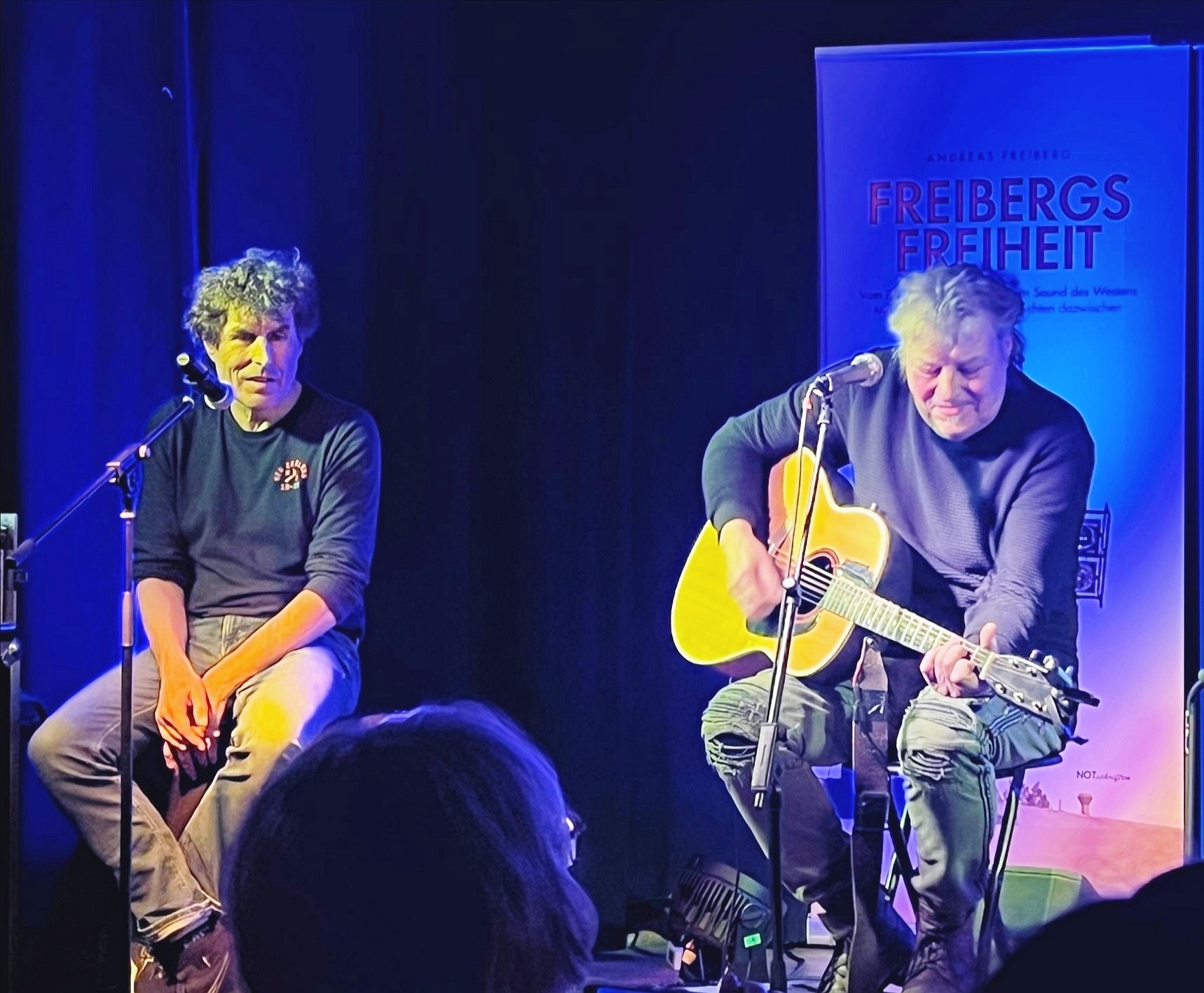 Andreas Freiberg bei einer Lesung mit Musik